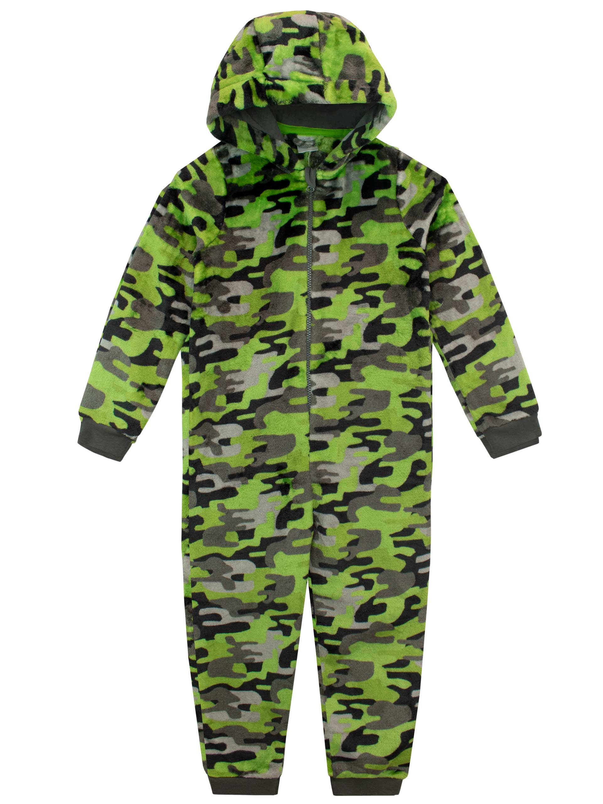 Harry Bear Boys Camoflage Long Sleeve Onesie Sizes 6-14