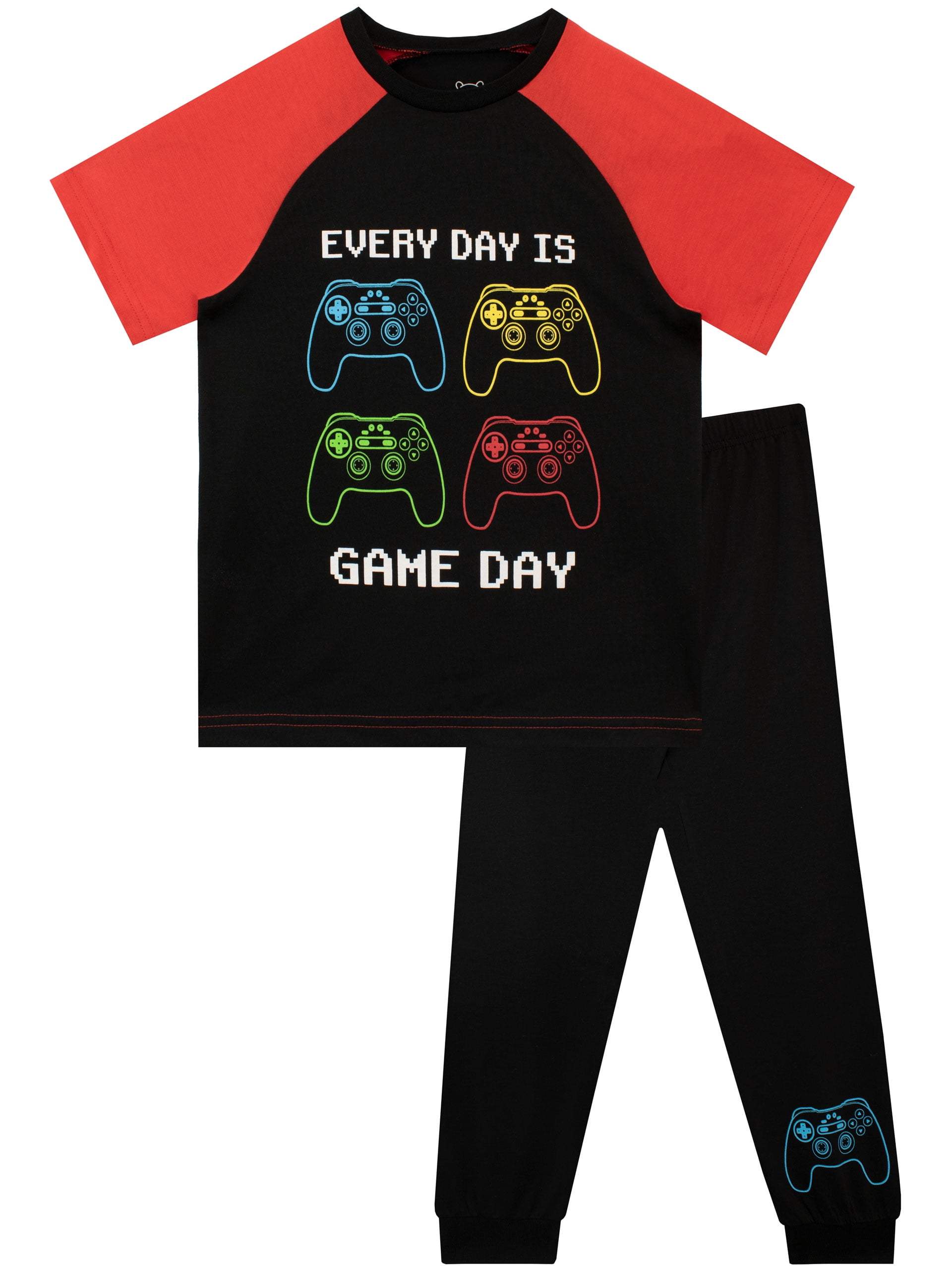 Pyjama Gaming Garçon 'I'm Recharging' | 100% Coton | T-shirt Manches Courtes + Pantalon | 6-13 Ans