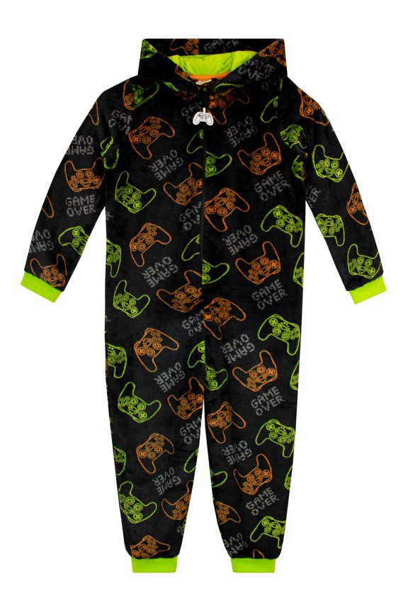 Boys Gaming Controller Long Sleeve Onesie Sizes 6-14