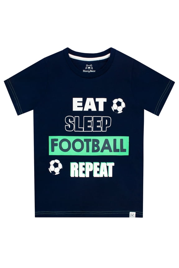 Eat Sleep Football Short Sleeve T-Shirt Sizes 7-14