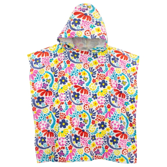 Harry Bear Floral Hooded Towel Poncho One Size