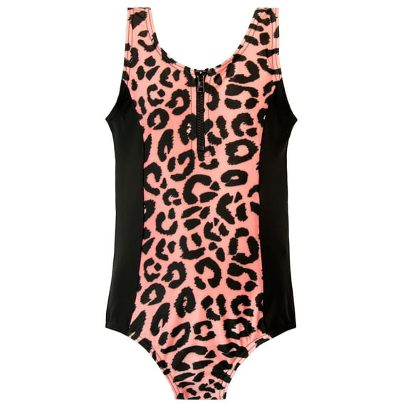 Harry Bear Girls Animal Print Swimsuit Sizes 7-14