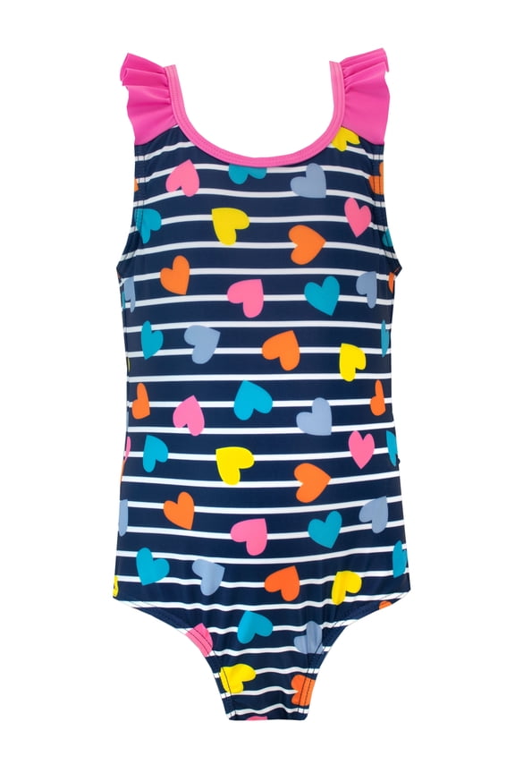 Girls Hearts Swimsuit Sizes 4-12