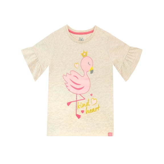 Harry Bear Girls Kind Heart Glitter Short Sleeve T-Shirt Sizes 4-10