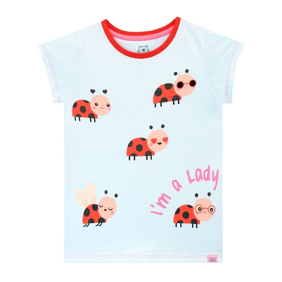 Harry Bear Girls Ladybird Short Sleeve T-Shirt Sizes 2T-6