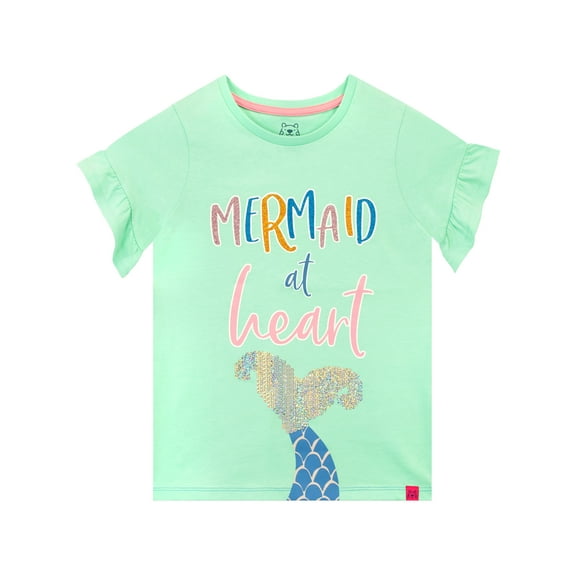 Harry Bear Girls Mermaid At Heart T-Shirt Short Sleeve Sizes 4-10