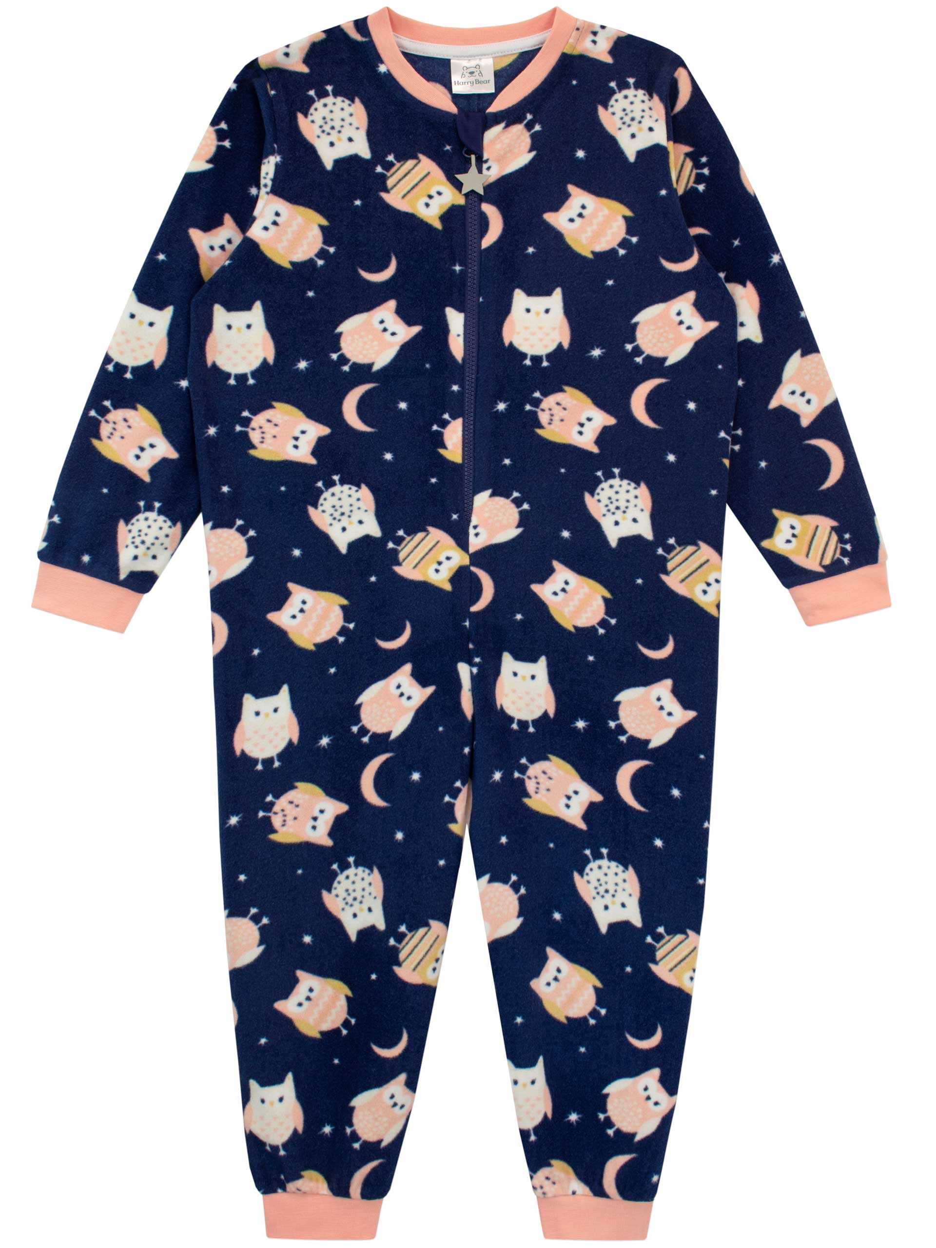 Harry Bear Girls Nighttime Owl Long Sleeve Onesie Sizes 3T-10