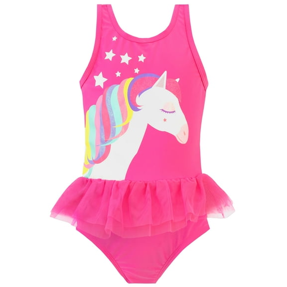 Harry Bear Girls Pony Princess Swimsuit Sizes 2T-8