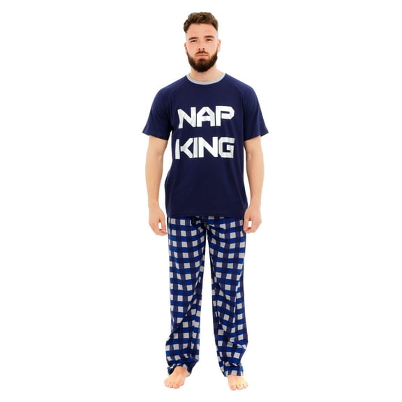Harry Bear Mens Nap King Short Sleeve Pajamas Sizes XS-XXL