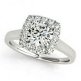 thumbnail image 1 of Harry Chad Enterprises 10457 1.50 CT Round Diamond Solitaire with Accent Halo Ring, 14K White Gold - Size 6.5, 1 of 1