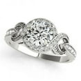 thumbnail image 1 of Harry Chad Enterprises 10819 1.35 CT Halo Diamond Twisted Shank Engagement Ring, 14K White Gold - Size 6.5, 1 of 1