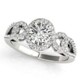 thumbnail image 1 of Harry Chad Enterprises 10869 2 CT Anniversary Round Diamond Antique Style Engagement Ring, 14K White Gold - Size 6.5, 1 of 1