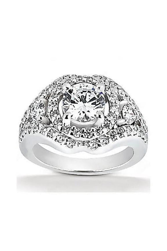 Enterprises 1093 2.72 CT Big White Gold Anniversary Diamond Ring, Size 6.5