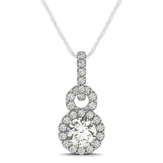 Harry Chad Enterprises 11167 1.75 CT Sparkling Round Diamonds Gold 14K Pendant Necklace without Chain