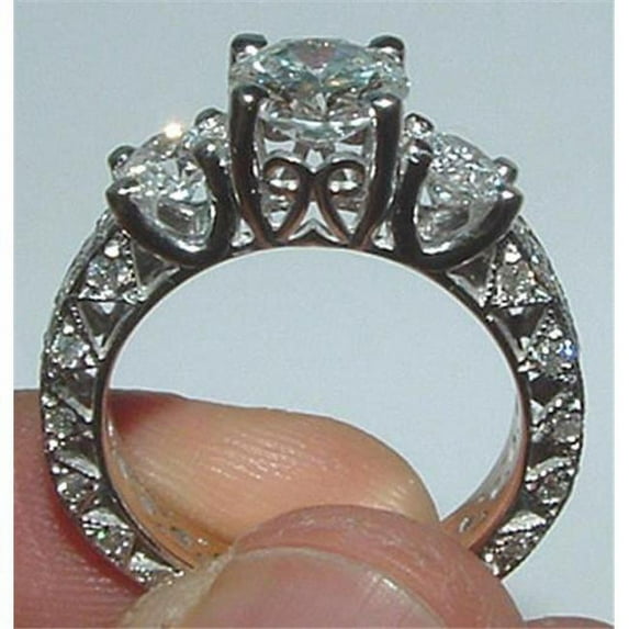 Harry Chad Enterprises 12118 2.51 CT Filigree Antique Solitaire Diamond Engagement Ring