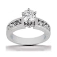 thumbnail image 1 of Harry Chad Enterprises 12848 1.61 CT Round Diamond White Gold Engagement Womens Ring with Accents, Size 6.5, 1 of 1