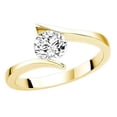 thumbnail image 1 of Harry Chad Enterprises 13197 1 CT Round Diamond Solitaire Tension Style Yellow Gold Ring, Size 6.5, 1 of 1