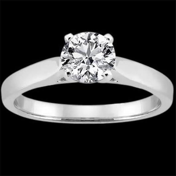 Harry Chad Enterprises 1320 Diamond 1.51 CT Solitaire Ring, White Gold - Size 6.5