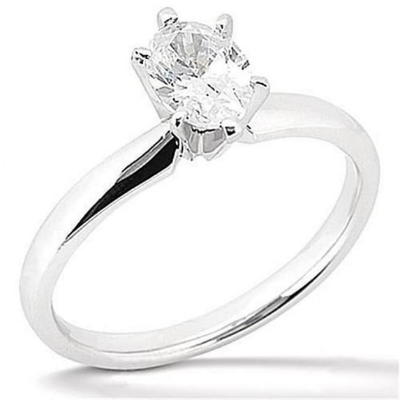 Harry Chad Enterprises 13832 1 CT F VS1 Oval Solitaire Diamond Engagement Ring