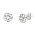 thumbnail image 1 of Harry Chad Enterprises 15305 1.50 CT Flower Style Diamonds Stud Earrings - 14K White Gold, 1 of 1