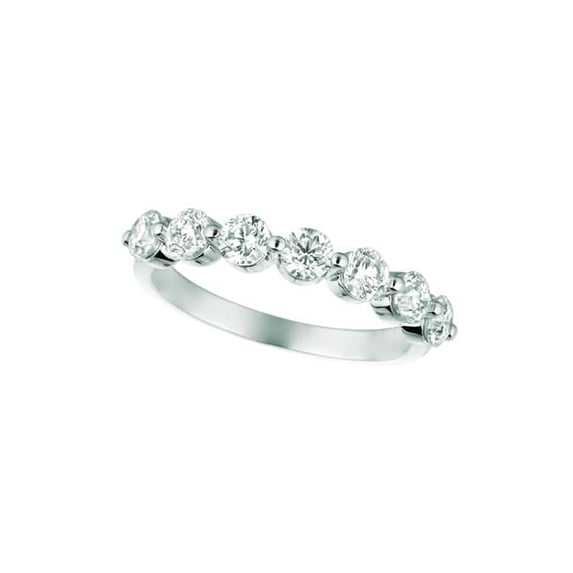 Harry Chad Enterprises 18192 1.25 CT Diamond Half Eternity Fancy Band, 14K White Gold - Size 6.5
