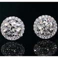 thumbnail image 1 of Harry Chad Enterprises  2 CT Diamond Halo Stud Earrings, White Gold, 1 of 1