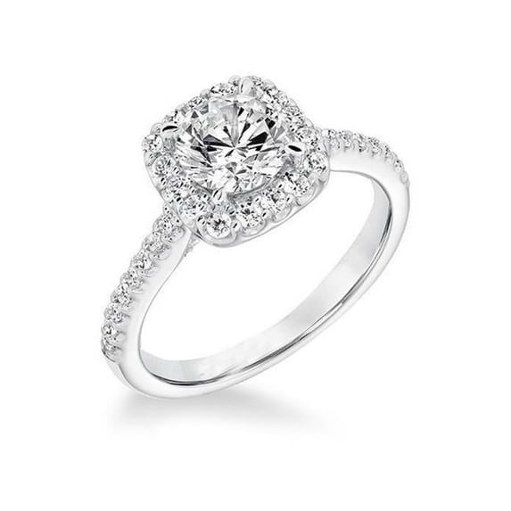 Harry Chad Enterprises 20305 1.85 CT Diamond Engagement Halo Ring, 14K White Gold - Size 6.5