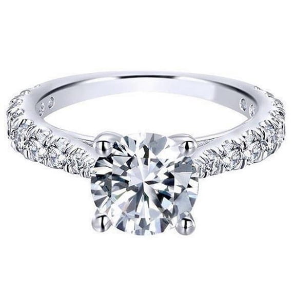 Harry Chad Enterprises 22062 1.35 CT Round Cut Diamond Gold Engagement Ring, Size 6.5