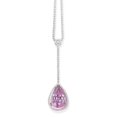 thumbnail image 1 of Harry Chad Enterprises 22947 16 CT Diamond Pink Pear Cut Kunzite Pendant Gold Necklace, 1 of 1