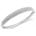 thumbnail image 1 of Harry Chad Enterprises 23393 4.50 CT Round Cut Diamonds Bangle - White Gold, 1 of 1