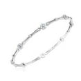 thumbnail image 1 of Harry Chad Enterprises 23504 6.40 CT Round Brilliant Cut Diamonds Bangle - 14K White Gold, 1 of 1