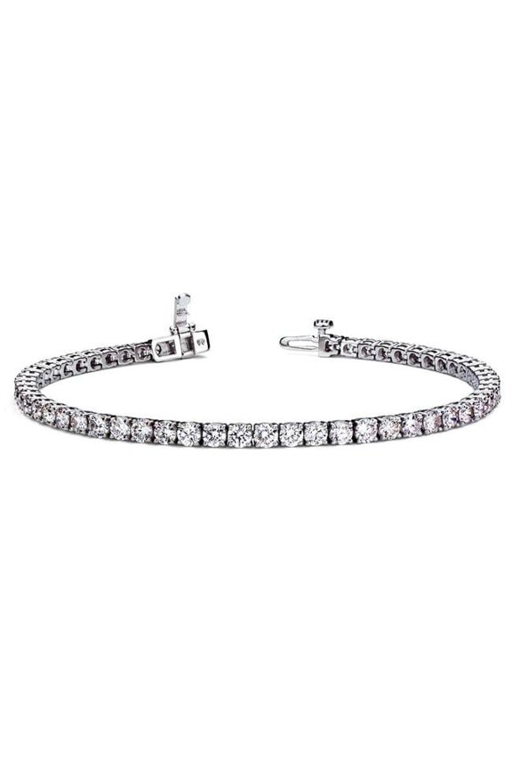 Enterprises 23759 10 CT Prong Set Round Diamond Gold White Gorgeous Tennis Bracelet