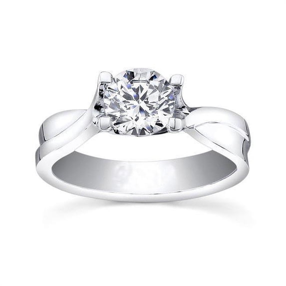 Harry Chad Enterprises 25991 Solitaire 2.01 CT Diamond Engagement Ring, 14K White Gold - Size 6.5