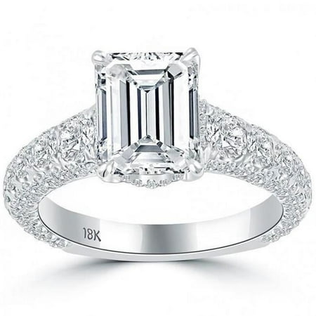 Harry Chad Enterprises 26080 3.75 CT White Gold Sparkling Prong Set Diamonds Anniversary Ring