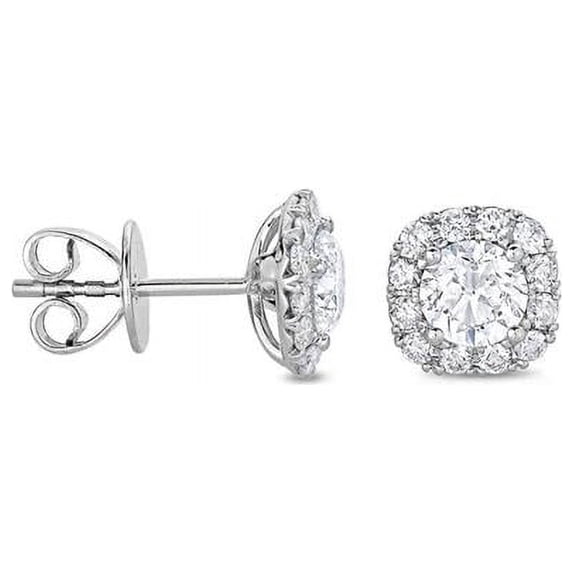 Harry Chad Enterprises 26853 2.80 CT Sparkling Round Cut Diamonds Studs Earrings - White Gold