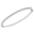 thumbnail image 1 of Harry Chad Enterprises 27107 2.50 CT 14K White Gold Round Cut Diamonds Womens Bangle, 1 of 1