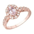 thumbnail image 1 of Harry Chad Enterprises 28474 13.30 CT Pink Kunzite & Bezel Diamonds Ring, 14K Rose Gold - Size 6.5, 1 of 1