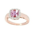 thumbnail image 1 of Harry Chad Enterprises 28504 18.75 CT 14K Rose Gold Halo Pink Kunzite Diamonds Ring, Size 6.5, 1 of 1