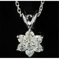 thumbnail image 1 of Harry Chad Enterprises 30131 3.5 CT Diamond Flower Womens Style Pendant Necklace - White Gold, 1 of 1