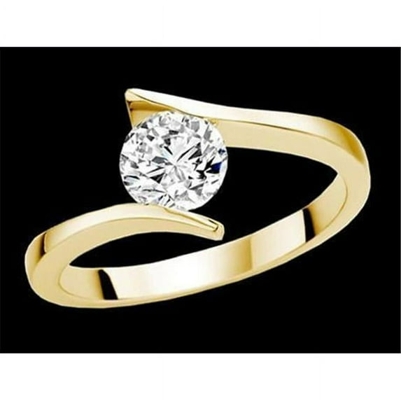 Harry Chad Enterprises 34174 1.51 CT 3 Round Diamond Engagement Gold Solitaire Ring