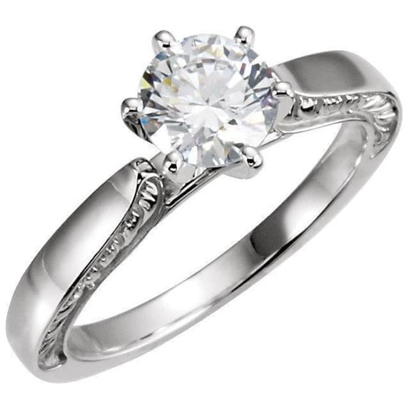 Harry Chad Enterprises 35749 1.50 CT Round Brilliant Diamond Solitaire Engagement Ring, Size 6.5