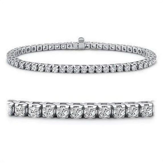 Harry Chad Enterprises 35909 5 CT Diamond Womens Jewelry Bracelet - 14K Gold White