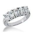 thumbnail image 1 of Harry Chad Enterprises 40604 14K White Gold Jewelry 2.5 Carat Prong Oval Cut Diamond 5 Stone Oval Diamond Band, 1 of 1