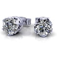 thumbnail image 1 of Harry Chad Enterprises 41596 1 CT Round Cut Diamond Stud Earring, 14K White Gold, 1 of 1