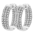 thumbnail image 1 of Harry Chad Enterprises 48910 6.60 CT Round Brilliant Cut Diamonds Lady Hoop Earrings, 1 of 1