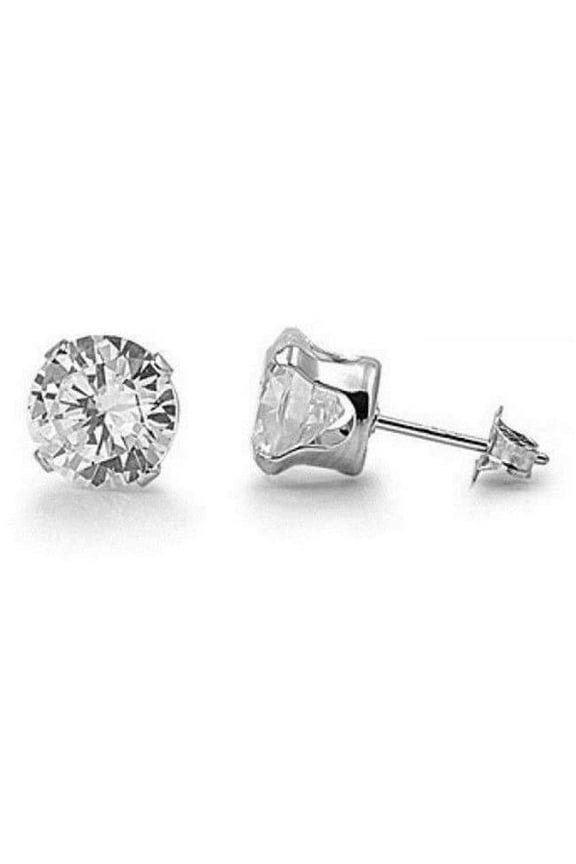 Enterprises 49192 2.00 CT Ladies Round Brilliant Cut Diamonds Stud Earrings, White Gold