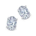 thumbnail image 1 of Harry Chad Enterprises 50878 Diamond Oval Cut 1 CT Diamond Stud Earring, White Gold, 1 of 1