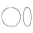 thumbnail image 1 of Harry Chad Enterprises 50912 3 CT Round Brilliant Diamond Hoop Pair Earring, 14K Solid Gold, 1 of 1