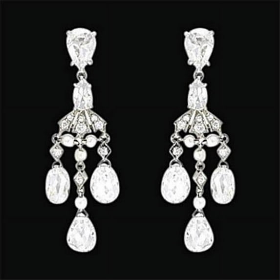 Harry Chad Enterprises 50985 Chandelier Diamonds 2.50 CT Pair White Gold Earrings