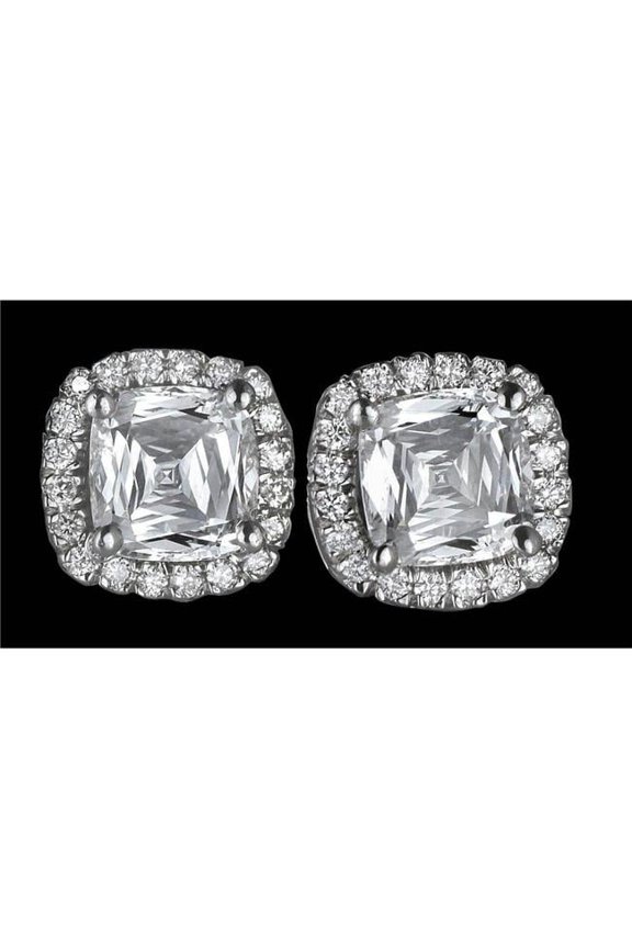 Enterprises 51114 2.24 CT Halo Diamond Natural Diamond Stud Earring